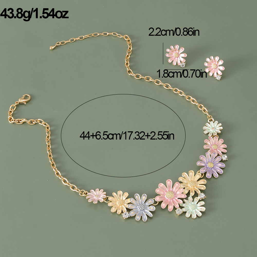 Pastoral Butterfly Daisy Alloy Plating Women's Jewelry Set display picture 3