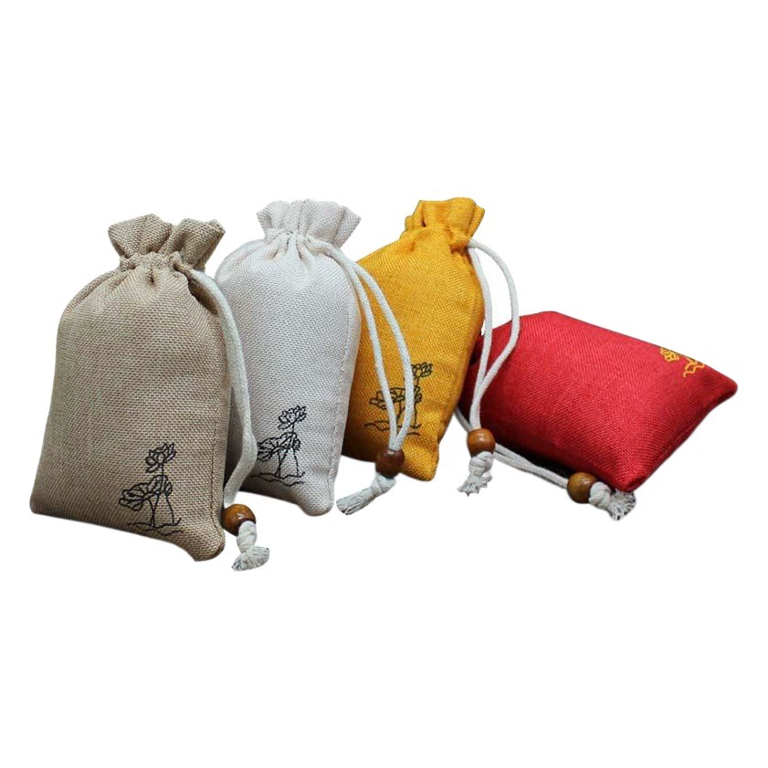 Дракон Лодка Фестиваль Саше имитация льняная сумка Лотос Ювелирная сумка пачка Карманный Саше репеллент от комаров пустая сумка с бусинами Лотос