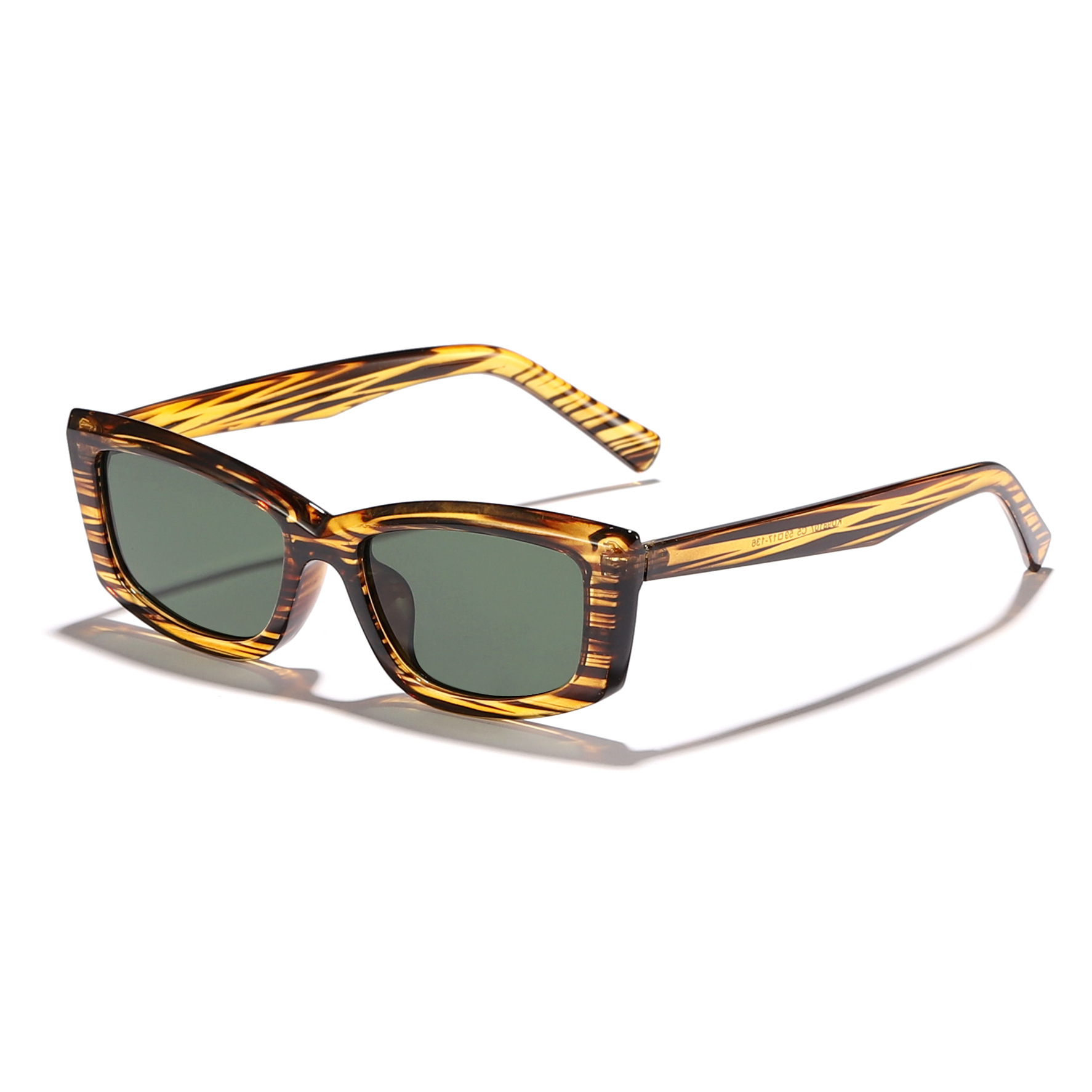 Nuevas gafas de sol rectangulares transfronterizas con ojos de gato para mujer, cara retro sin rostro, gafas de sol con protección UV