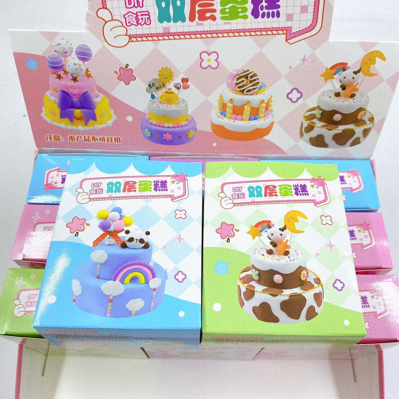 Juego de pasteles caseros, simulación de bricolaje hecha a mano, juego de comida, juguetes de arcilla para niños, caja ciega de plastilina, regalo de cumpleaños