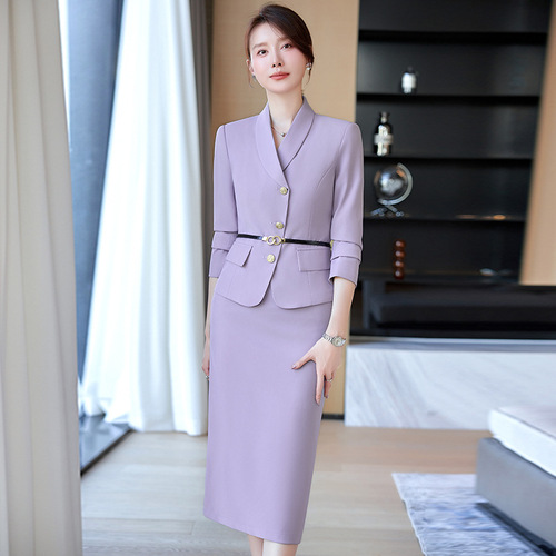 Formal occasion suit skirt 2024 spring interview wear broadcast host art exam formal wear beauty salon front desk work clothes