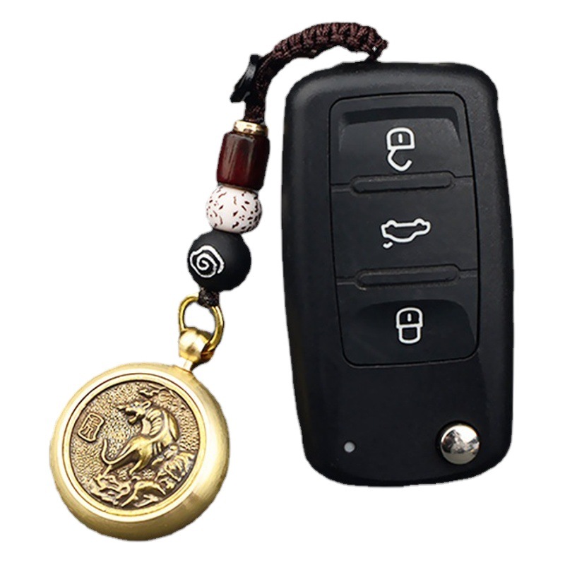 Carefully Selected Twelve Zodiac Rotating Hand-Held Ornaments, Copper Crafts, Stress-Relief Gadget, Keychain, and Hanging Ornament