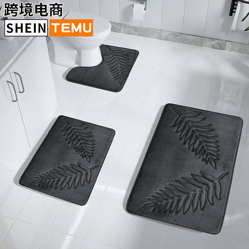 Cross-border e-commerce memory foam bathroom mat, bathroom water-absorbent anti-slip mat, living room bedroom kitchen entrance mat