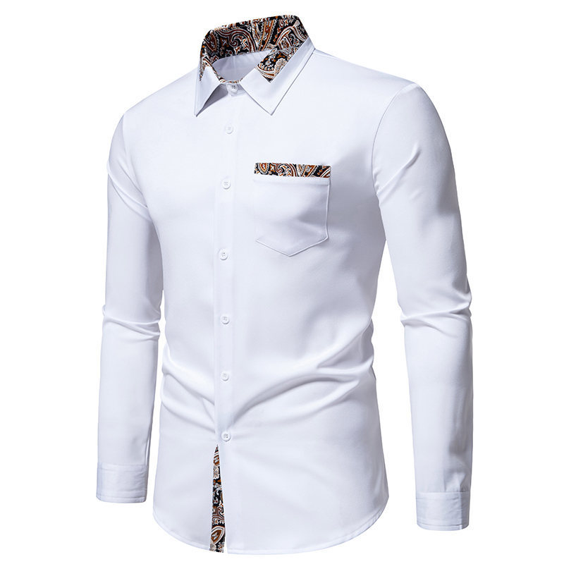 2024 Spring New European Size Men's Fashion Triangle Neck Cashew Flower Colored Long sleeved Shirt for Men_vogarts.com