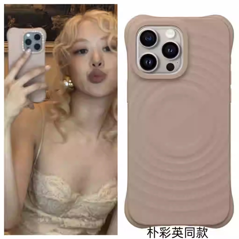 CASE联名新款柔雾紫波漾液态硅胶保护壳适用于iPhone16promax手机|undefined