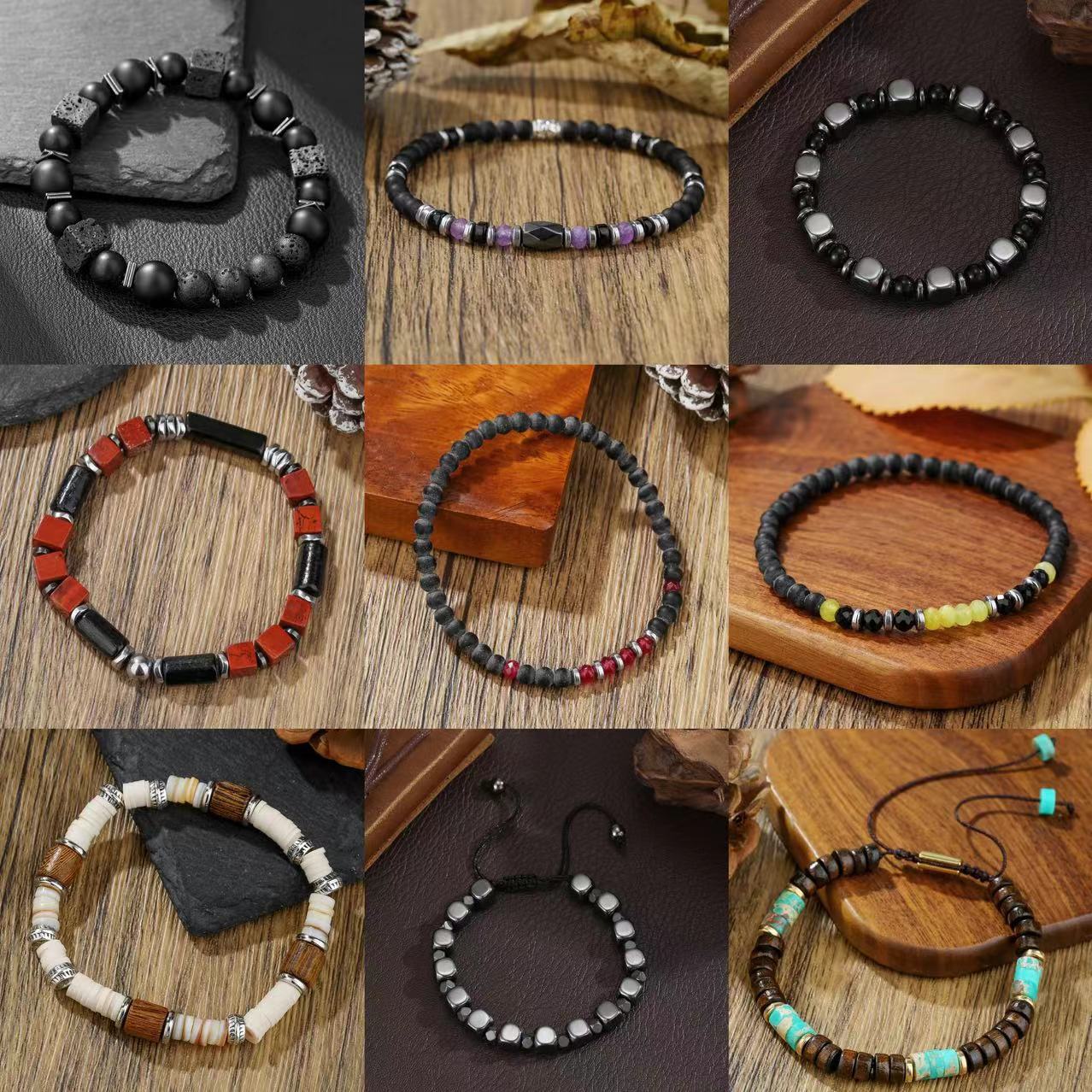 retro woven beaded bracelet handmade for men and women