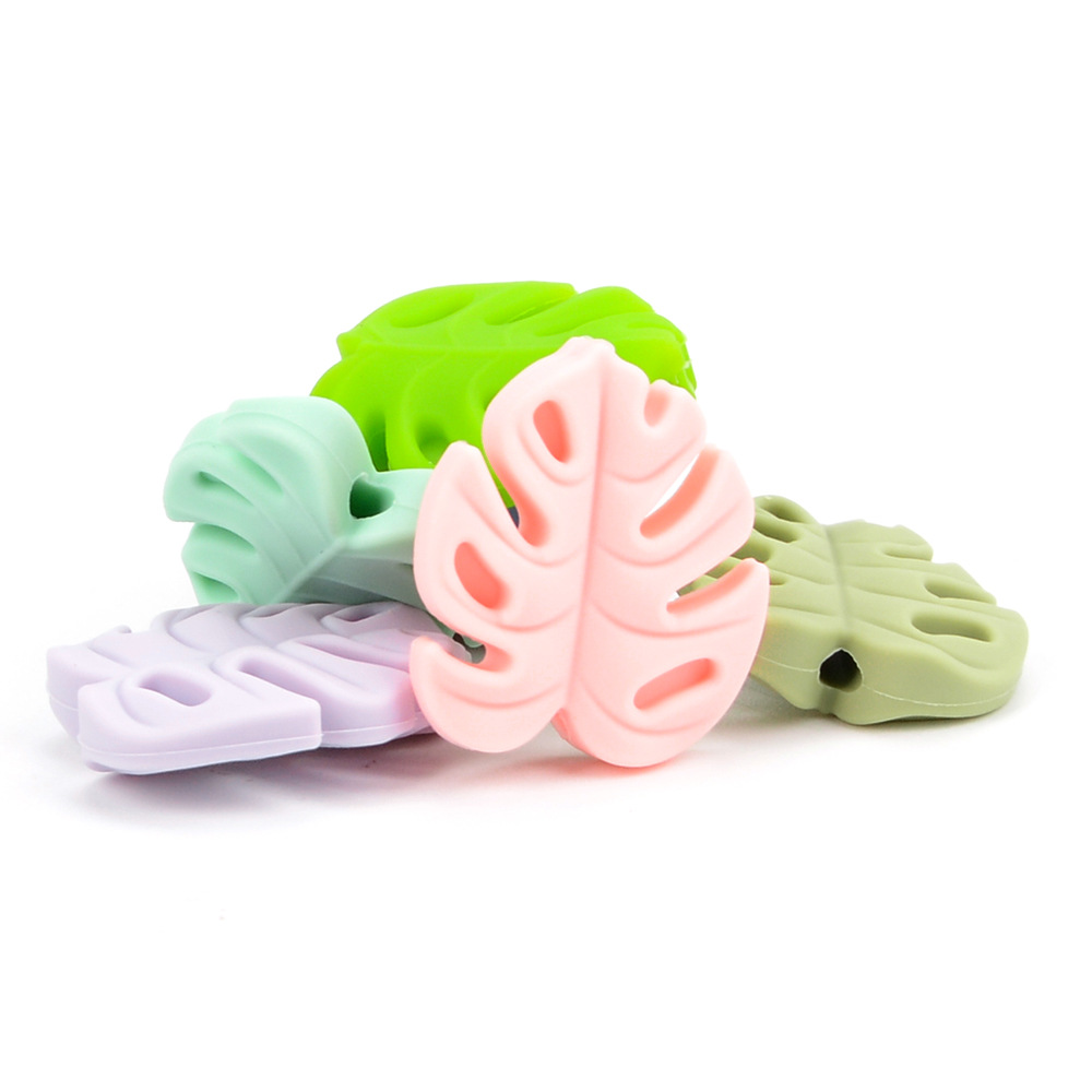 Nueva silicona granos grado alimenticio bebé teether chupete cadena hecha a mano DIY accesorios de joyería europea al por mayor