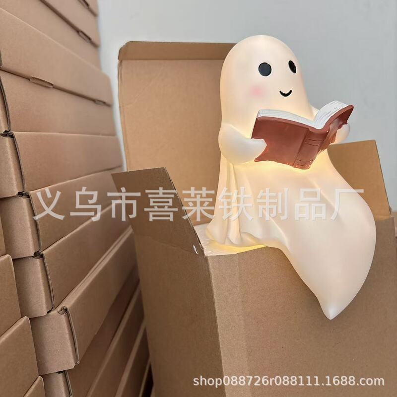 Ghost Reading Book Lamp 可爱鬼魂读书灯 鬼魂阅读夜灯万圣节|undefined