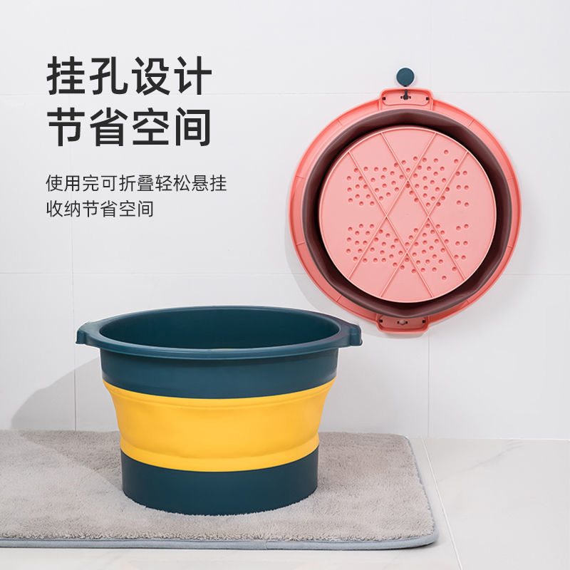 Foot bath tub, foldable for home use, thickened insulation, covers the lower legs, new portable foot washing basin, health foot bath massage tub