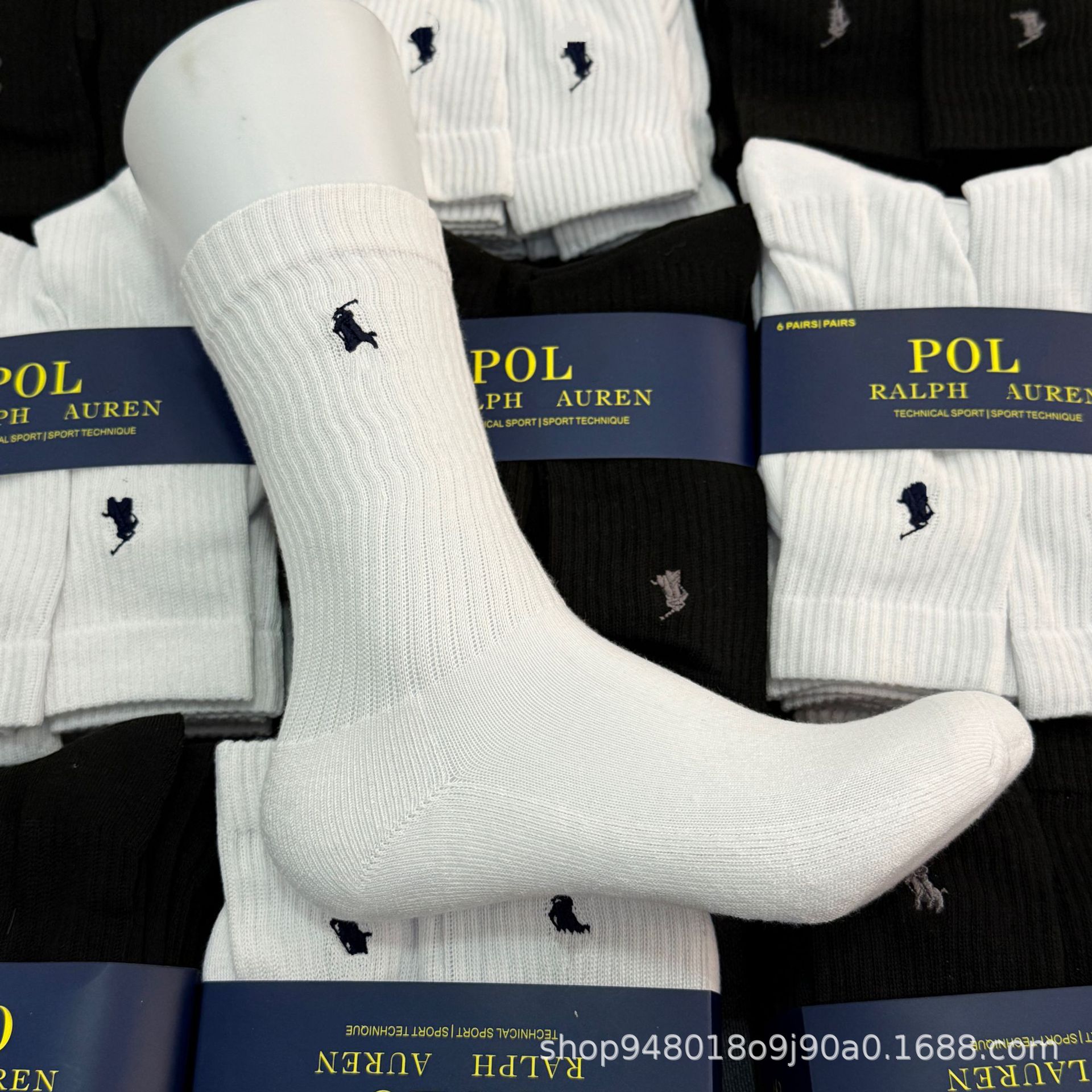 po lo 화이트 6쌍 {6개 필요}