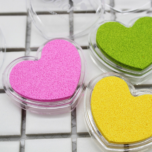 Colorful small love-shaped candy-colored ink pad, rubber stamp ink pad, engraving DIY seal stamp pad
