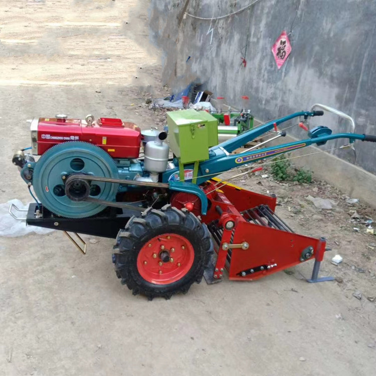 手扶拖拉机带地瓜红薯收获机 花生摘果收获机 宽幅式土豆收获机