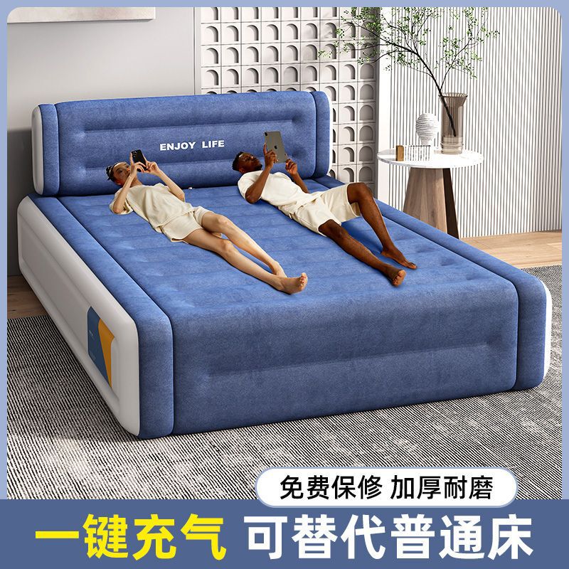 Extra Thick Inflatable Bed, Extra Thick Air Mattress, Self-Charging Home Outdoor Inflatable Mattress, Portable Camping Double Single