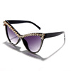 Fashionable universal trend sunglasses handmade, city style, cat's eye, Aliexpress