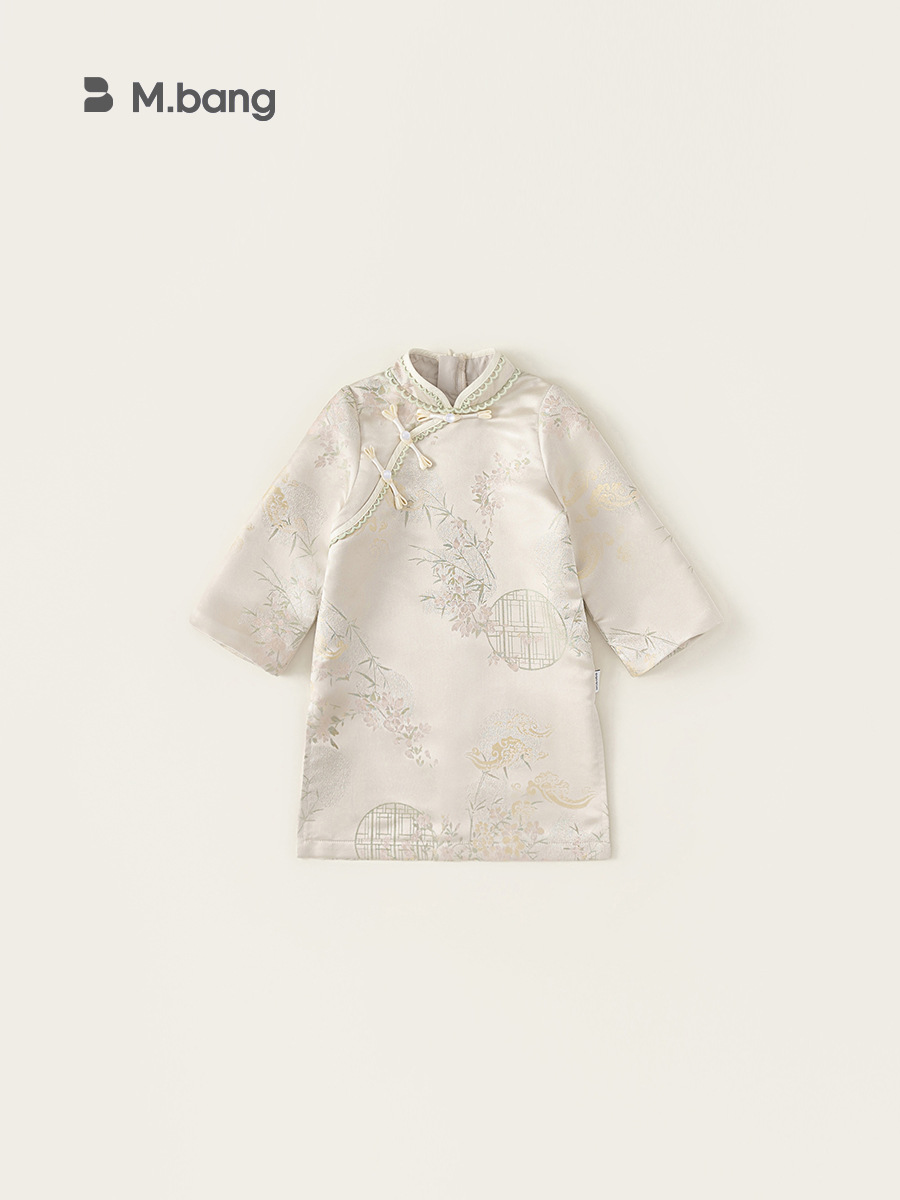 Yubao ropa infantil de otoño vestido de estilo chino primavera y otoño nuevo chino cheongsam vestido vestido antiguo vestido infantil image 1