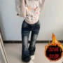 美式秋季显瘦微喇喇叭裤