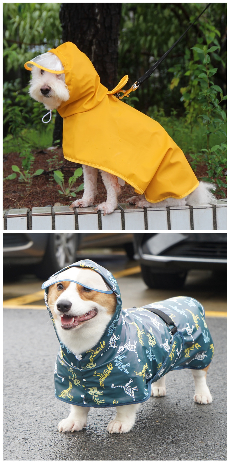 宠它泰迪柯基金毛宠物衣服蛋黄侠护肚子狗狗雨衣大型犬PU狗用品详情28