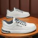 Men's shoes 2024 spring new men's casual leather shoes Korean fashion all-match fashion shoes men's lightweight white board shoes