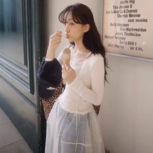 现货 韩系蕾丝欧根纱连衣裙女长款春夏气质高级感仙气裙子flet*a