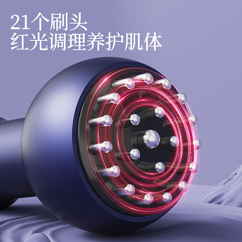 お腹痩せ用電動経絡ブラシ、スクレーピング理学療法器具、神ブラシ腹部マッサージ、カッピング、脂肪燃焼ギフト|undefined