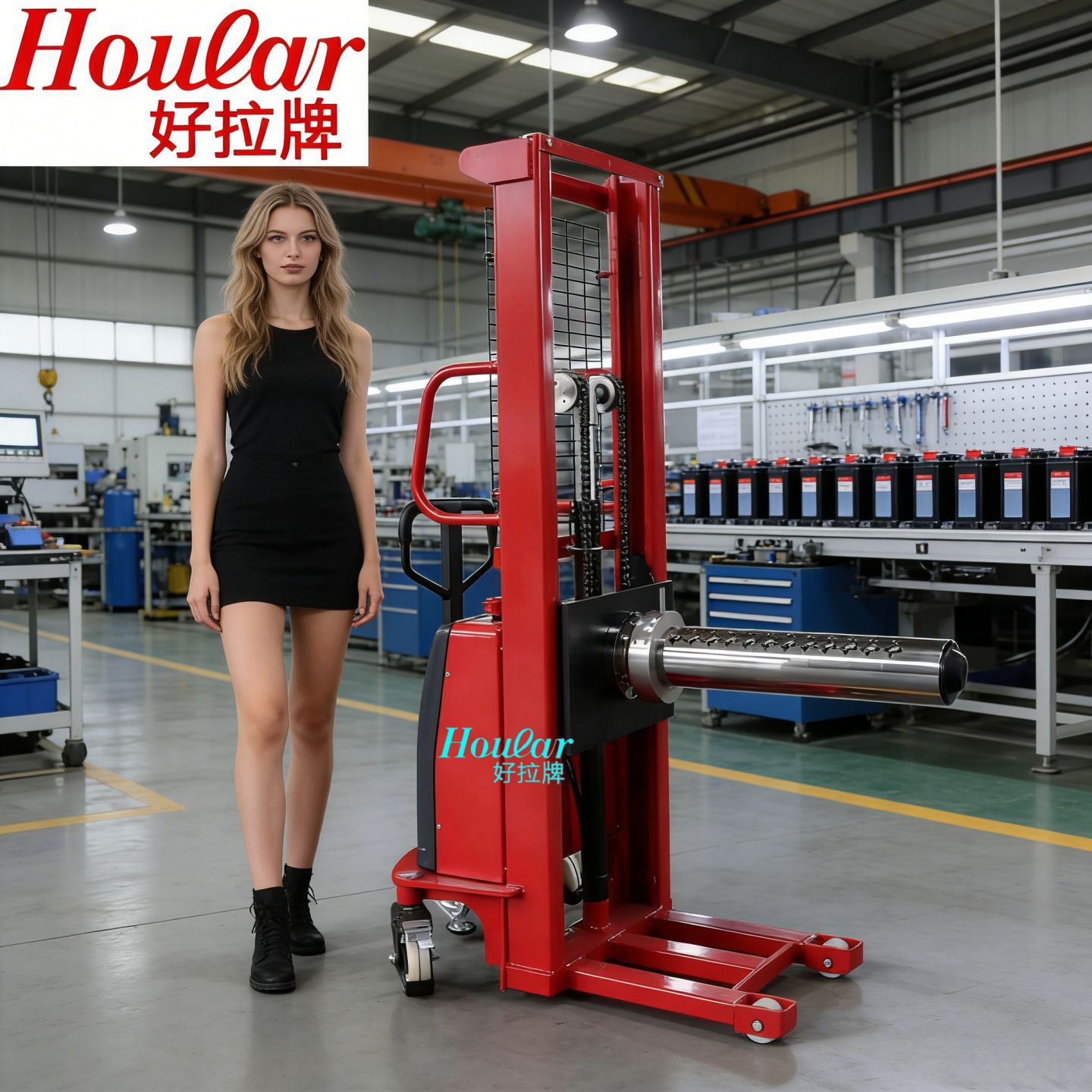 生成手动堆高车图片