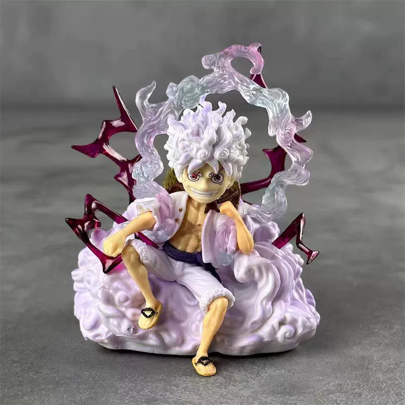 Оптовая продажа One Piece Пять передач Nika Lufei сидя в позе Nika Lufei аниме ручной работы модели автомобиля игрушка украшения