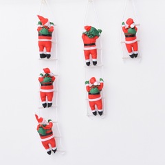 クリスマス装飾品25cmはしご登りロープサンタクロース人形ストラップ家庭装飾プレゼント工場スポット