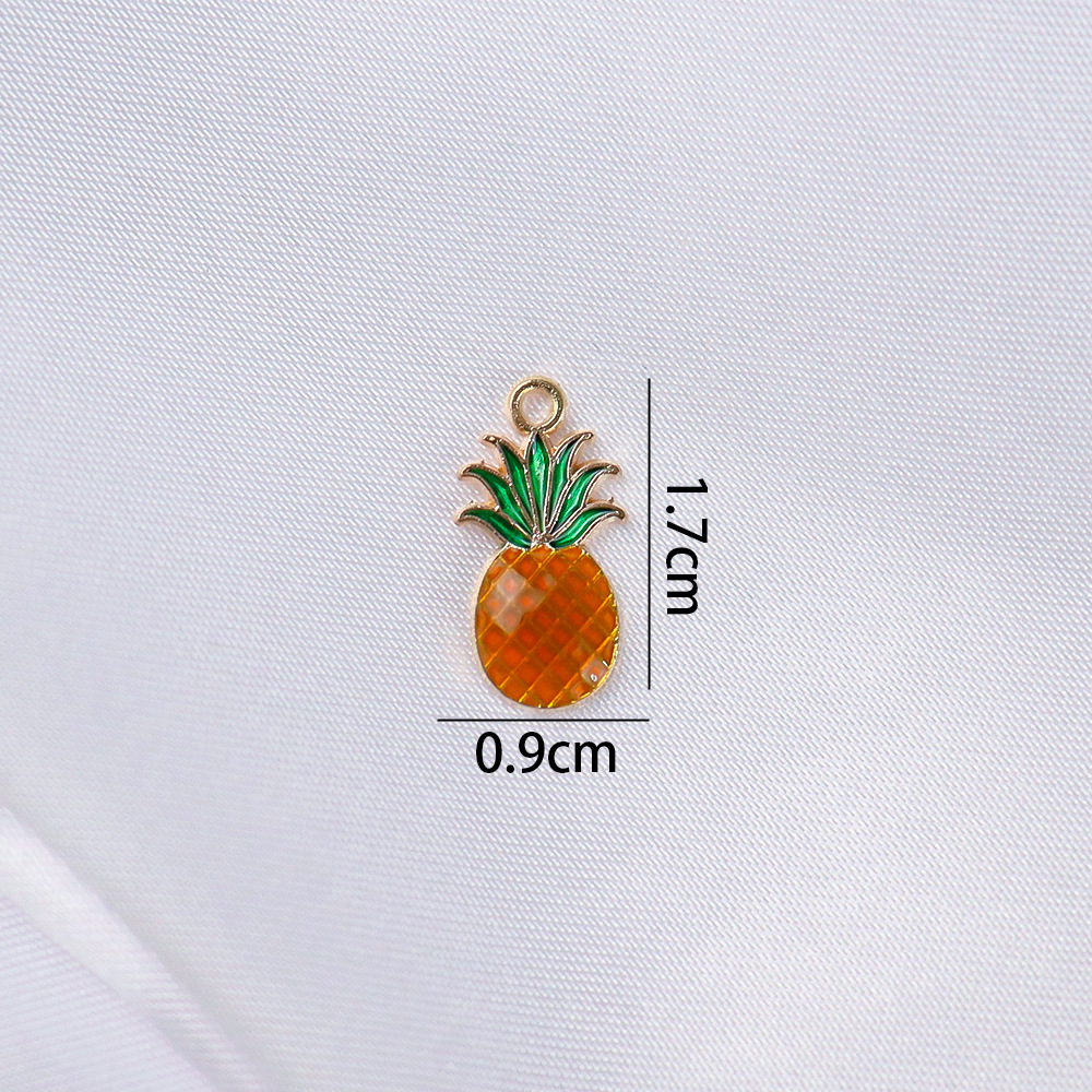 Colgante de frutas de aleación con gota de aceite, DIY pulseras y pendientes