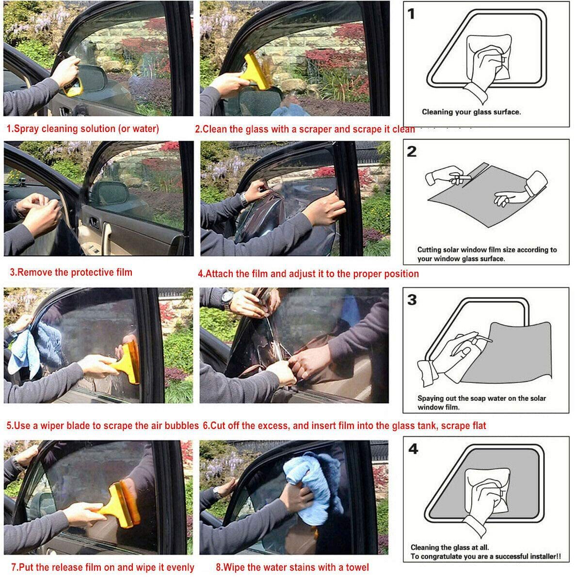 Foreign trade car glass solar film sunscreen insulation film 4S shop window glass film cross-border car safety explosion-proof film