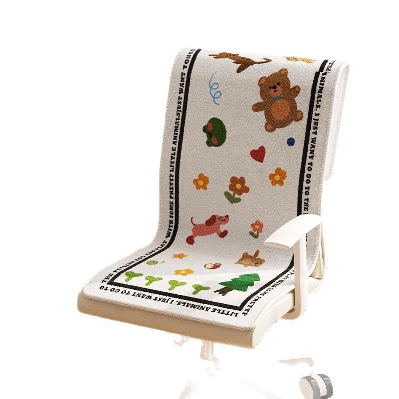 silla unida dormitorio antideslizante asiento cojín de asiento de oficina reclinable cojín de respaldo integral estudiantes lindos dibujos animados