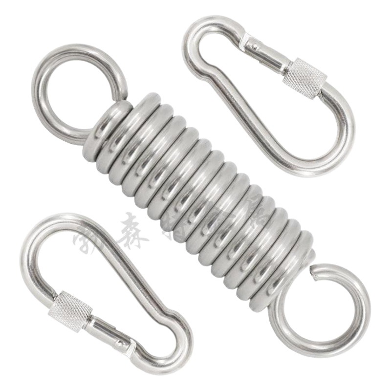 304 telescópica primavera gancho traje hamaca silla colgante suspensión buffer dispositivo giratorio al aire libre silla colgante columpio Accesorios