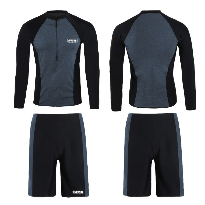 Traje de baño para hombre Traje de buceo de manga larga Protección solar para mujer Traje de baño de secado rápido Traje de medusas Surf Entrenador de natación Traje de entrenamiento