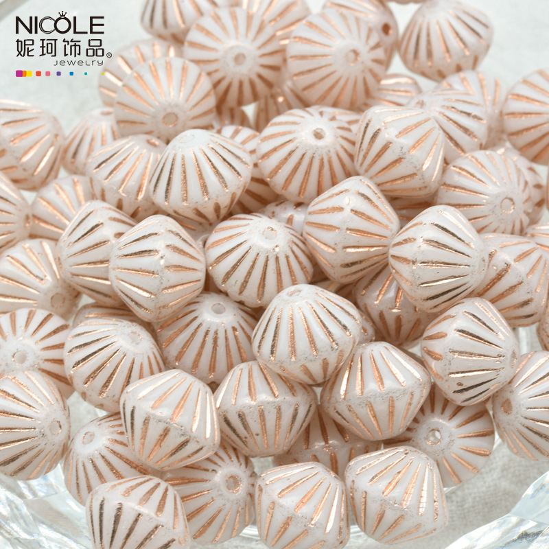 Importado Checo Baos Osha esmaltado linterna cuentas de mano 9mm accesorios de material DIY pulsera alrededor de 100 piezas