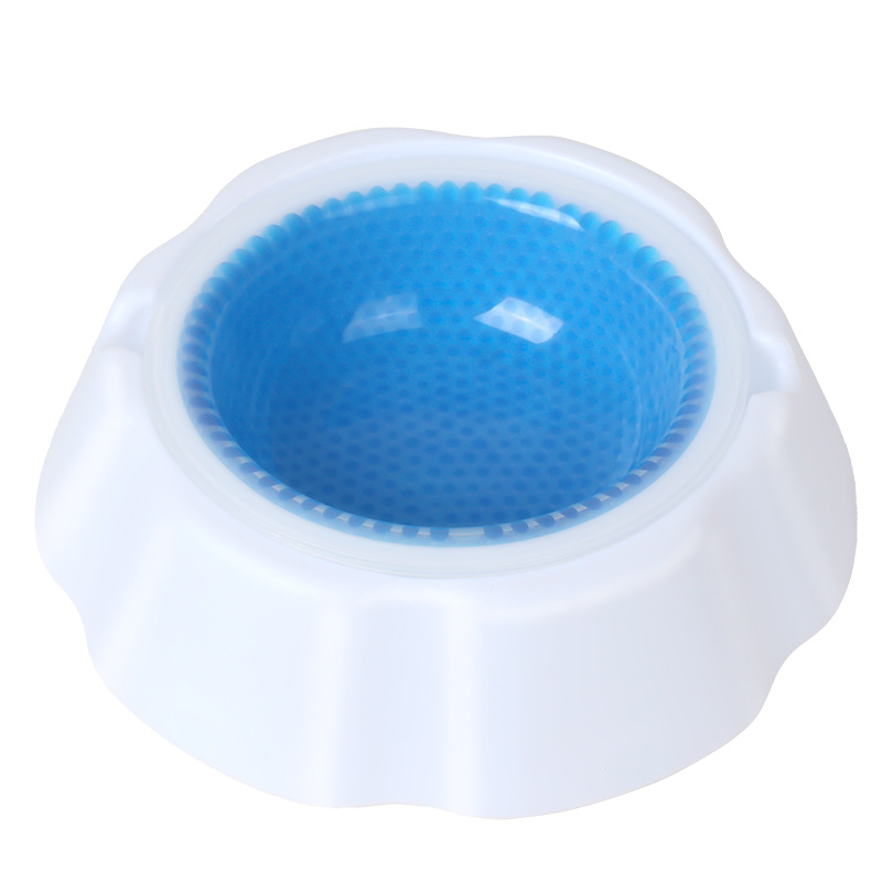 Amazon verano caliente perro congelado tazón de refrigeración verano Pet Bowl gel perlas fresco gato tazón de fuente de comida perro cuenca comercio exterior