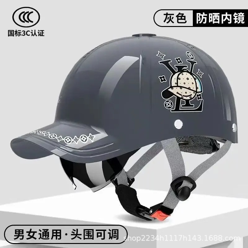 2026 National Standard 3C Certified Electric Motorcycle Duckbill Helmet Men's Summer Sun Protection Breathable Safety Helmet for Men and Women