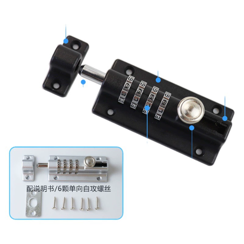 Прямая поставка с фабрики, замок с паролем, большой дверной болт, водонепроницаемая нержавеющая наружная дверная Пряжка, деревянная дверь, защитный Противоугонный замок с паролем