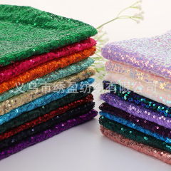 スポット 3 ミリメートルランダムフラワースパンコール生地新ソリッドカラー暗号化スパンコール刺繍メッシュ衣類ステージ刺繍生地
