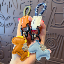 创意PU皮革马上有钱手绳扣挂件可爱情侣汽车钥匙扣包包小挂饰批发