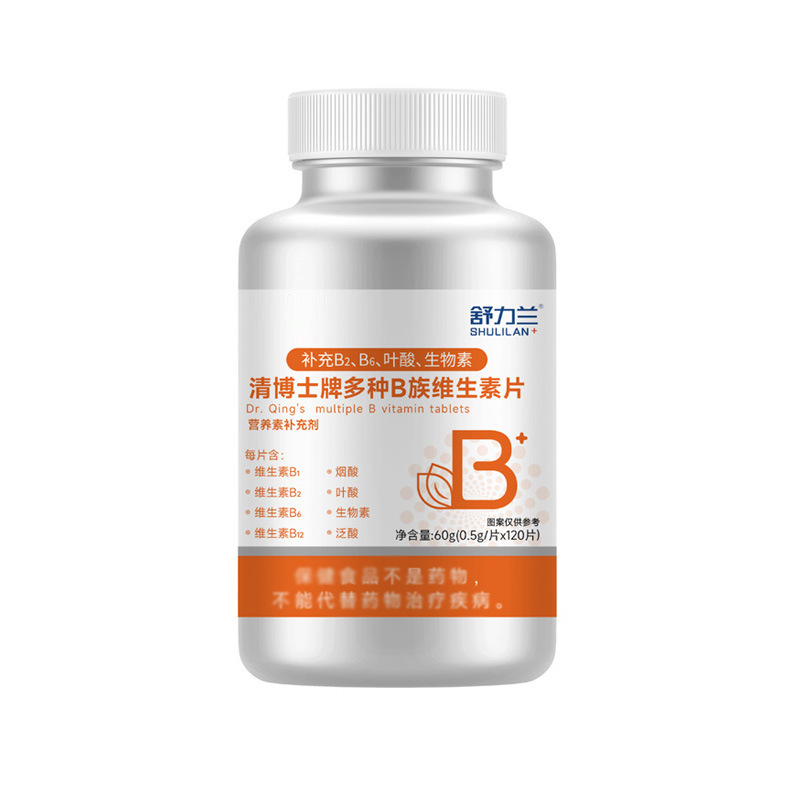 B Vitamin Tablets Dr. Qing Brand Multi-B Vitamin Tablets 100 Tablets Complex Biotin Vb1B2B6 in Stock