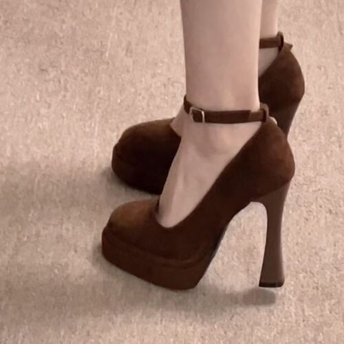 Minimalist design, comfortable and versatile women's single shoes, new petite women's non-tiring thick-heeled high heels