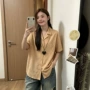 宽松短袖甜美风气质衬衫