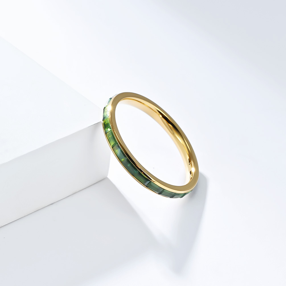 Minimalist Diamond Ring For Women Titanium Steel Elegant Accessory_voghion.com