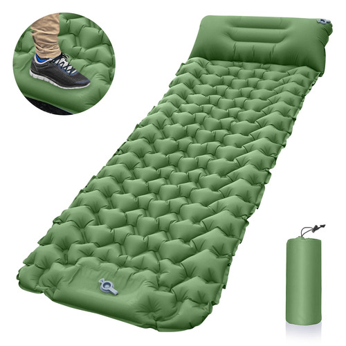 Outdoor supplies inflatable mattress manufacturer direct supply Amazon lightweight portable camping sleeping pad tent moisture-proof mat outdoor