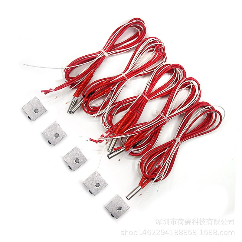 Аксессуары для 3D принтеров 12V40W нагревательная трубка тепловая трубка термистор MK8 печатающая головка нагревательный алюминиевый блок