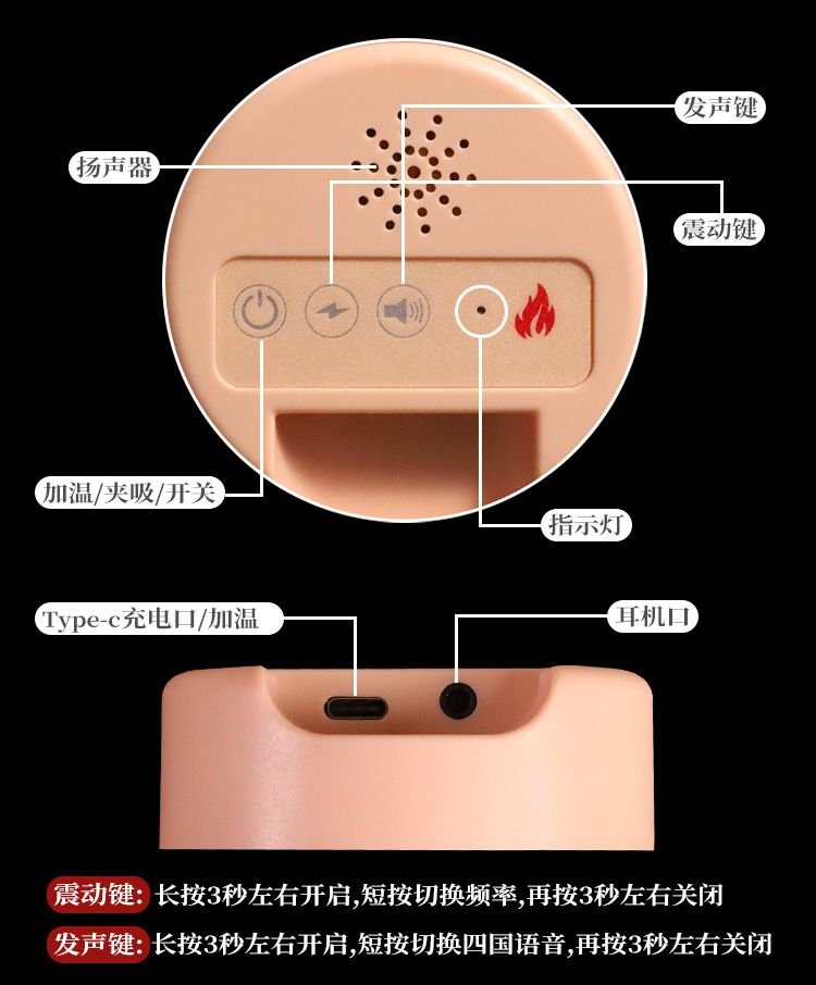 Male Masturbator Half-Body Doll with Big Butt Design, TPE, Vibration Control — detail image 29