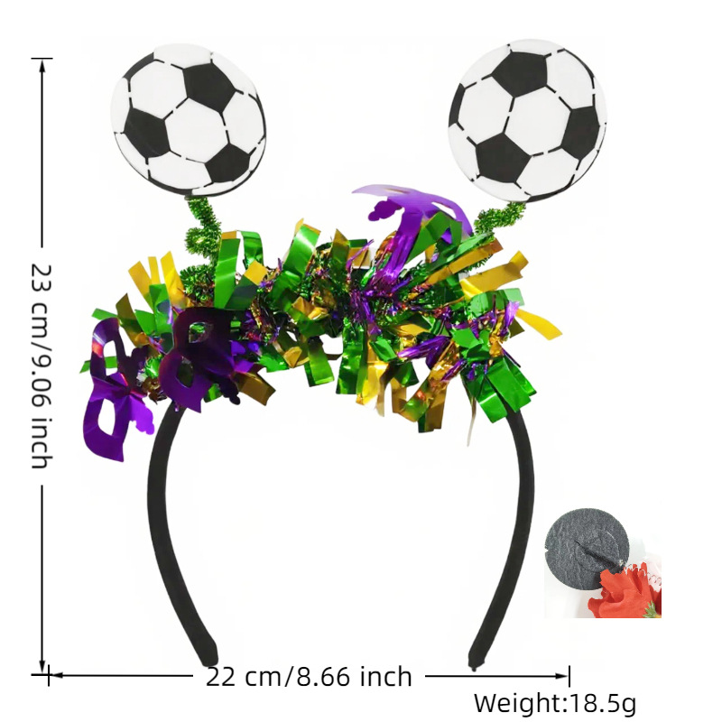 Fútbol transfronterizo simulación de flores fiestas Copa del Mundo atmósfera decorativa banda de pelo Europa fanáticos decoración banda de cabeza de fútbol