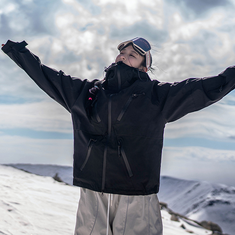 Männerkleeder waasserdichte Skianzug fir Koppelen, grouss Gréissten, Standkragen, Skihosen, Top, minus 30 Grad, méi grouss, plus méi déck_voghion.com