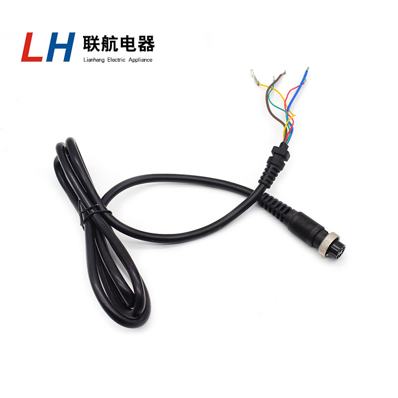 专业生产电动螺丝刀手柄线五芯防水航空头连接线铜线线束线材