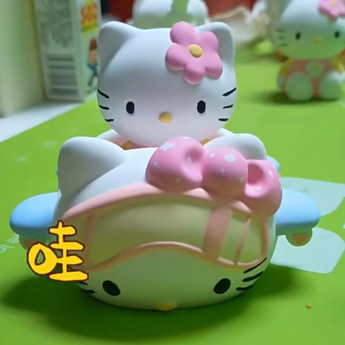 비행기를 날리는 kt 고양이 흰 배아