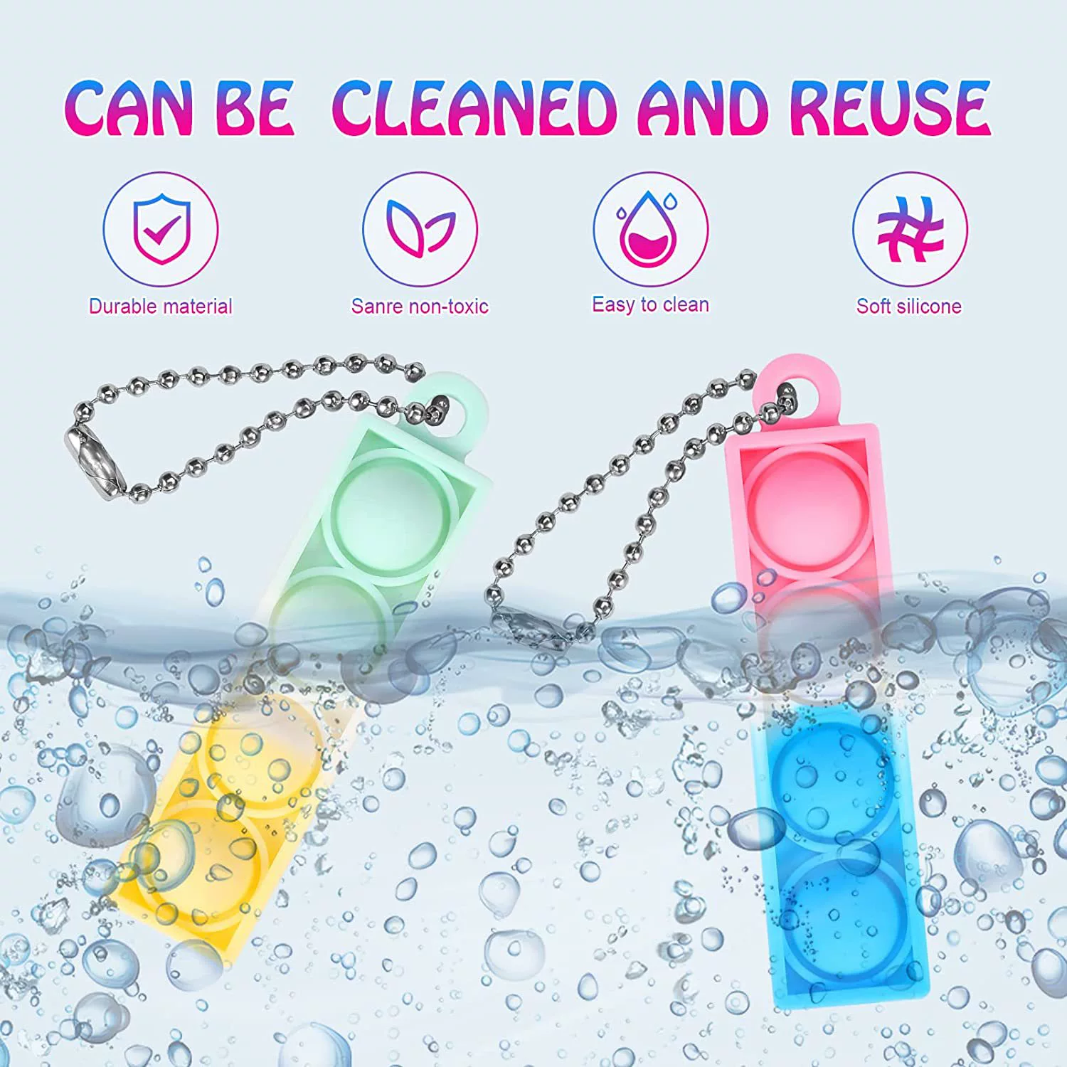  Destroyer pioneer mini -keychain Children's backpack pendant finger bubble music decompression minipushpop